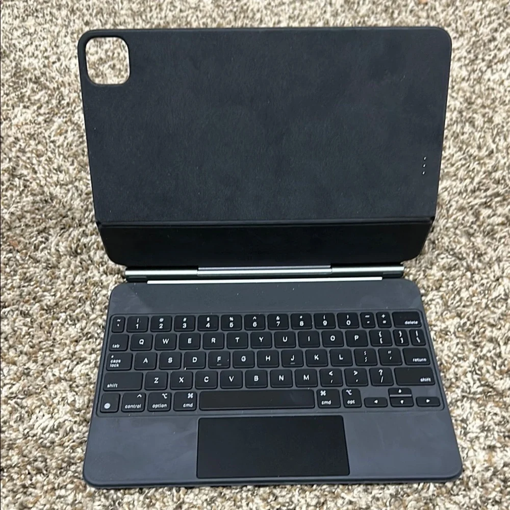 Black Tablet Keyboard Case 9 3/4 x 7.5”